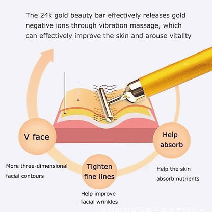 24K Gold Energy Facial Massage Roller