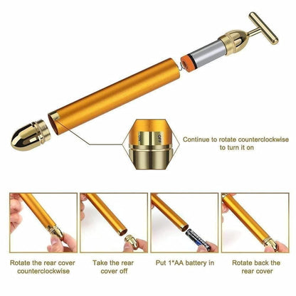 24K Gold Energy Facial Massage Roller